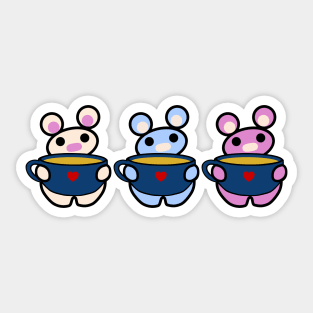 Three Chibis (Tea) Sticker